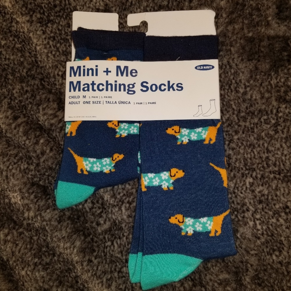 Mini & Me dog socks NWT